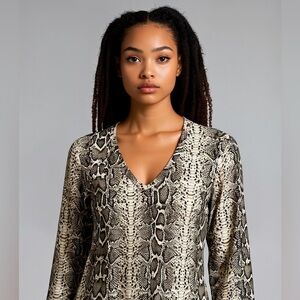 Xhilaration Reptile-Print Stretch Top